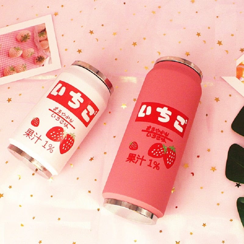 Creative Stainless Steel Japan Juice Candy Color Drink Cans Thermos Portable Unisex Students Personality Trendy Straw Cup - Wowza