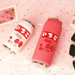 Creative Stainless Steel Japan Juice Candy Color Drink Cans Thermos Portable Unisex Students Personality Trendy Straw Cup - Wowza