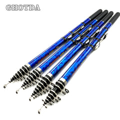 Portable High Carbon 3.0/2.7/2.4/2.1/1.8/1.5M Fishing Rod Spinning Telescopic Spinning Rod Ultralight Rock Fishing Rod