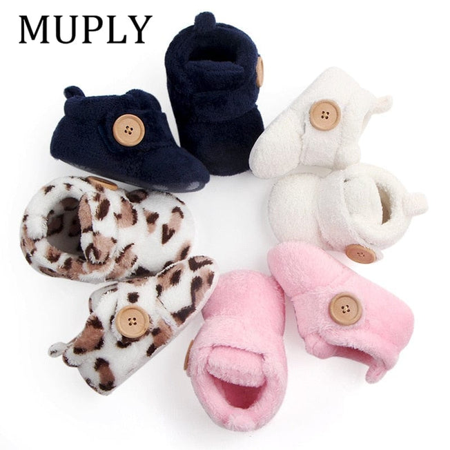 Lovely Warm Design Baby Girls Boys Toddler First Walkers Baby Shoes Soft Slippers Cute Shoes Winter Non-Slip Baby Warm Shoes