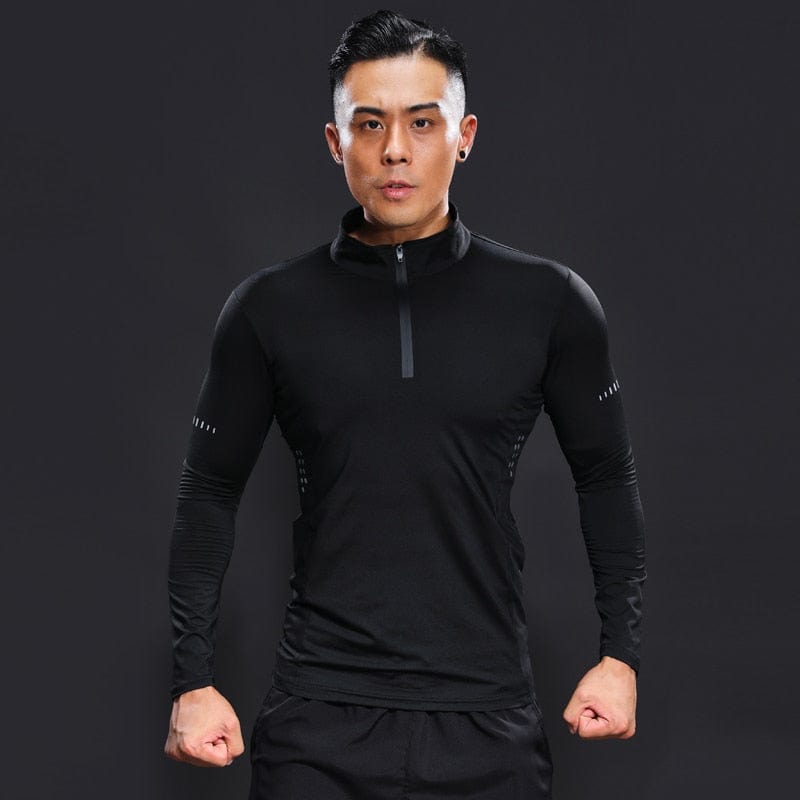 Bodybuilding Long Sleeve Spring Autumn Man Compression Fitness Running T Shirts Quick Dry Sport Tee Thight Brand Gym Blouse