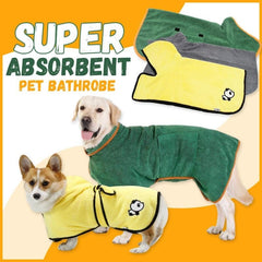 Dog Bathrobe Towel Bath Robe Pet Bathrobe Drying Coat Absorbent Towel For Large Medium Small Dog Super Fast Dry Soft Adjustable - Wowza