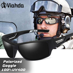 VIAHDA Polarized Sunglasses Men Designer HD Driving Sun Glasses Fashion Male Fishing Eyewear UV400 gafas de sol