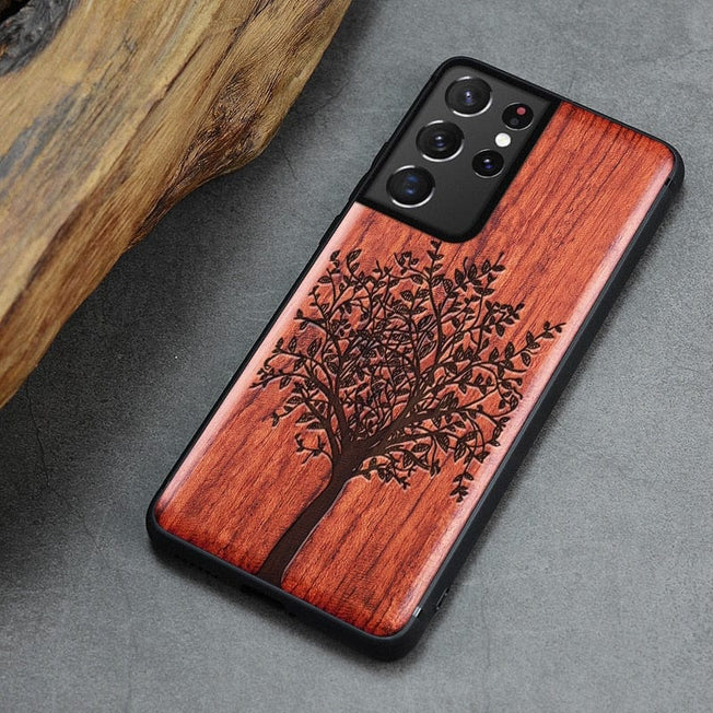 For Samsung Galaxy S21 Ultra Case Boogic Original Wood funda S21 S21+ Wood Cover Phone Case For Samsung S21 Ultra