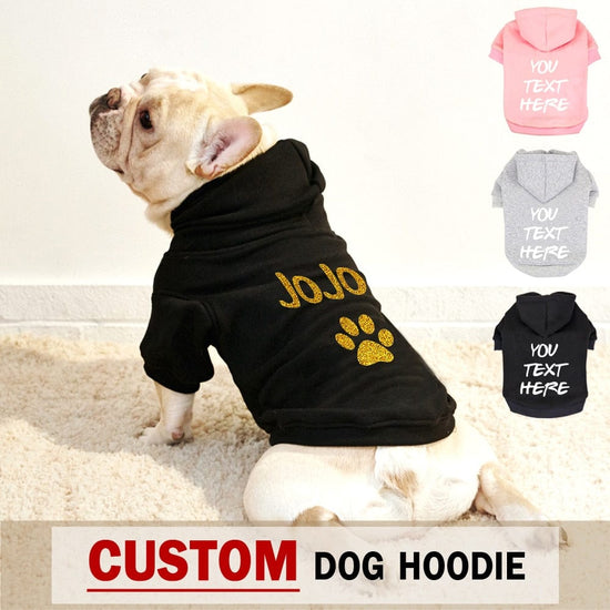 Custom Dog Cat Hoodie Clothes French Bulldog Puppy Dog Coat Sweatshirt Cotton Winter Dog Cat Clothing Shirt Chihuahua Yorkshire - Wowza