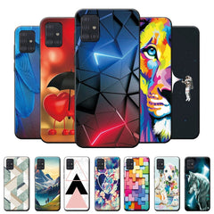 Case For Samsung A51 Case on A51 6.5" Soft TPU Silicone Cover Phone Case For Samsung Galaxy A51 A 51 Lion Back Cover GalaxyA51