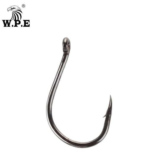 W.P.E Brand 1 pack Fishing Hook Size 7#-15# Barbed Hook High-Carbon Steel Single Circle Carp Fishhook Jig Tackle Accessories