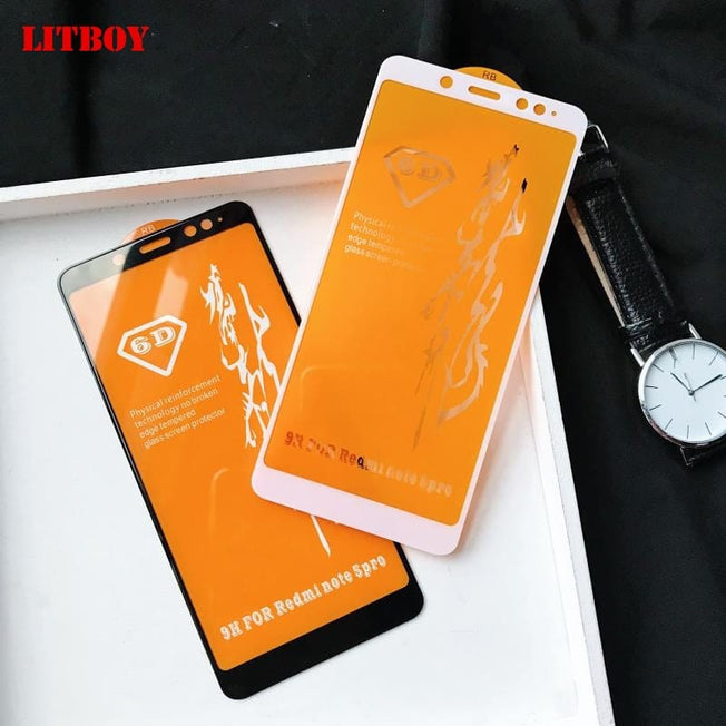 6D Full Cover Tempered Glass For Xiaomi Redmi Note 8 7 10 Pro M3 Screen Protector Film on POCO X5 5G C50 Note 5 Protective Glass