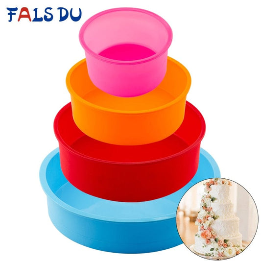 Random Color Silicone Cake Round Shape Mold Kitchen Bakeware DIY Desserts Baking Mold Mousse Cake Moulds Baking Pan Tools - Wowza