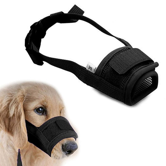 Adjustable Anti Barking Pet Dog Muzzle For Small Large Dogs Mask Muzzles Stop Biting Barking Nylon Straps Pet Dog Accessories - Wowza