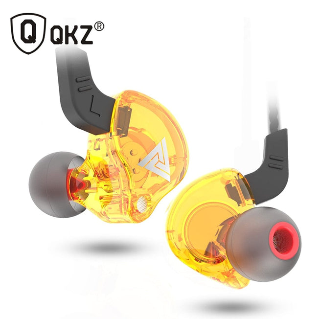 QKZ AK6 ATR HD9 Copper Driver HiFi Sport Headphones In Ear Earphone For Running With Microphone Headset Music Earbuds