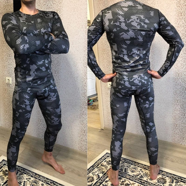 Men's Fitness Running Tights Gym training pants Camouflage Tracksuit Compression pants Jogging clothing leggings rashgard men