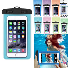 Universal Clear Mobile Phone Dry Pouch Waterproof PVC Cell Phone Bag for Swimming Diving Water Sports Phone Case Bag 105x175MM