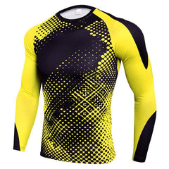 Men's Long Sleeve T-shirts Gym Clothing Sportswear Sporting Cry Fit Running Man Rashguard Men T-shirt Sport Compression T Shirt