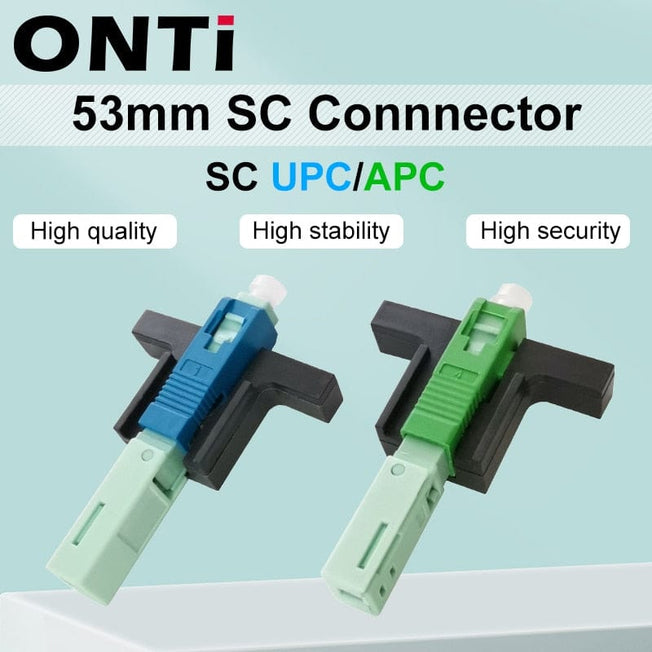 ONTi High Quality 53MM SC APC SM Single-Mode Optical Connector FTTH Tool Cold Connector Tool SC UPC Fiber Optic Fast Connnector