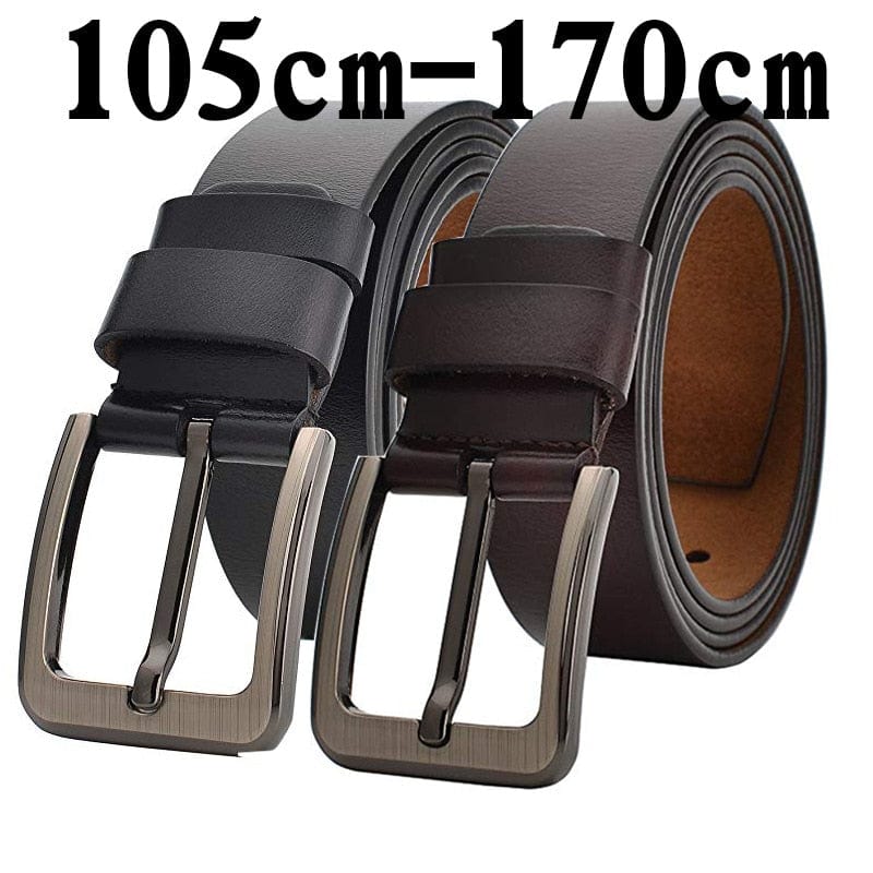 CEXIKA 2023 Genuine Leather Belt Men 140 150 160 170cm Large Size Luxury Designer Belts Split Leather High Quality Waist Belt