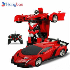 2In1 RC Car Sports Car Transformation Robots Models Remote Control Deformation Car RC fighting toy KidsChildren's Birthday GiFT