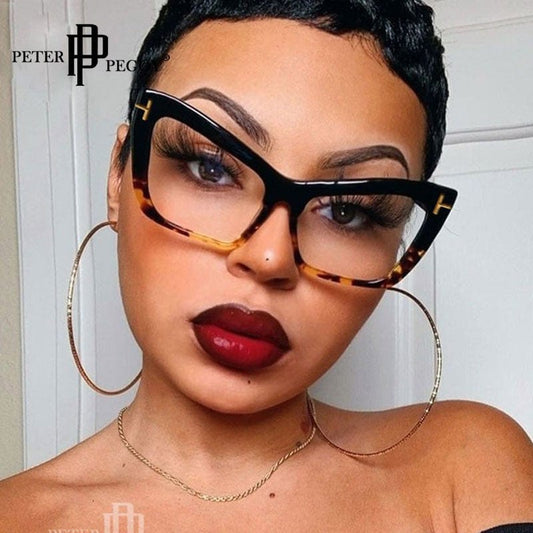 Cat Eye prescription Frames Glasses Women Retro Optics Spectacle Frame Personality Fashion Eyeglasses Luxury Brand Designer