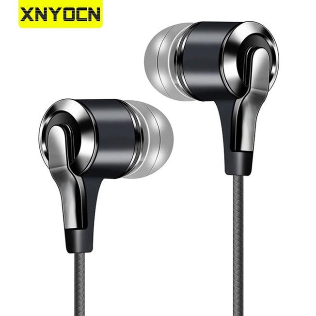 Xnyocn Earphones 3.5mm In-Ear 1.2m Wired Control Sport Headset Wired Headphones For Huawei Honor Smartphone With Microphone