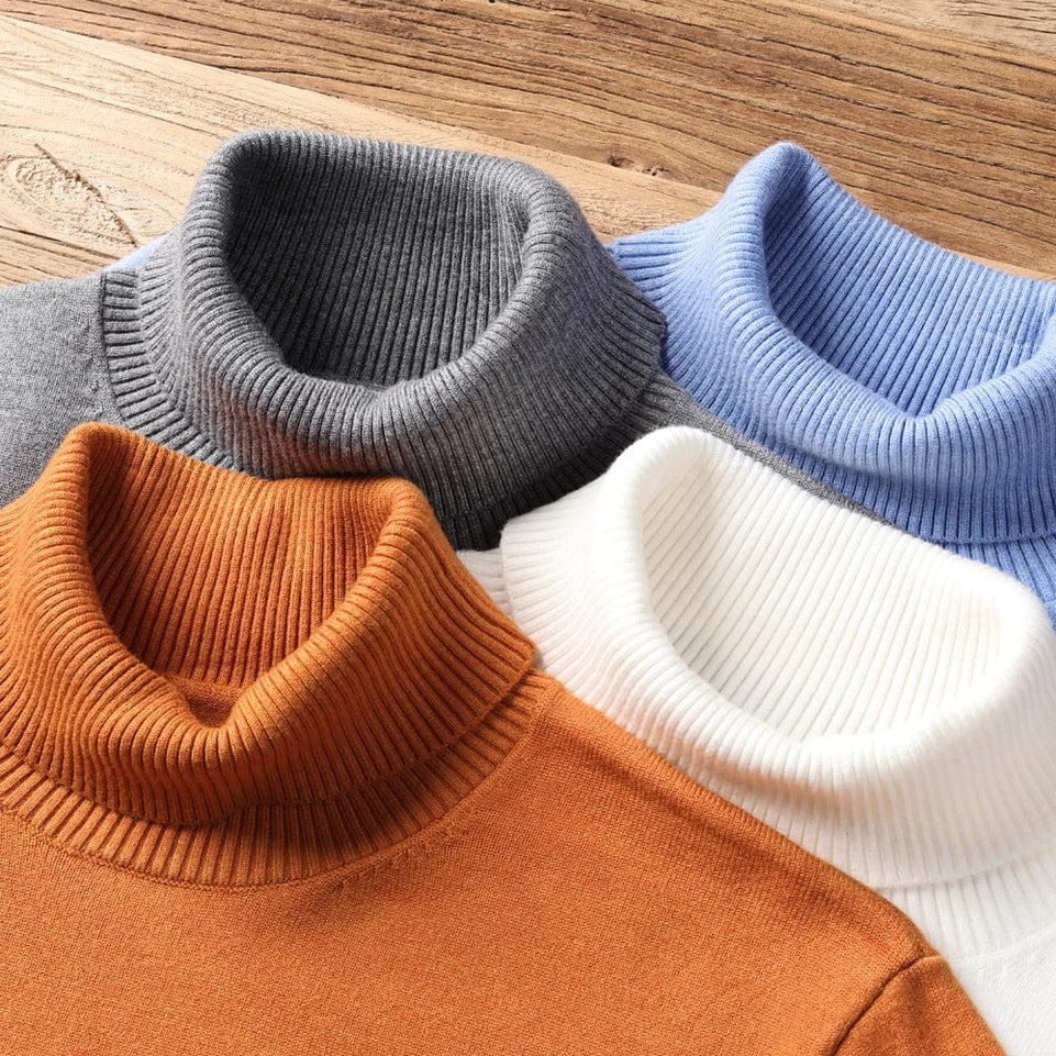 2022 New Autumn Winter Men's Warm Turtleneck Sweater High Quality Fashion Casual Comfortable Pullover Thick Sweater Male Brand
