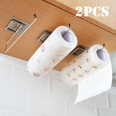 1/2pcs Hanging Toilet Paper Holder Roll Paper Holder Bathroom Towel Rack Stand Kitchen Stand Paper Rack Home Storage Racks - Wowza