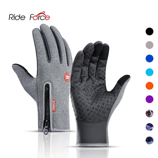 Winter Cycling Gloves Bicycle Warm Touchscreen Full Finger Gloves Waterproof Outdoor Bike Skiing Motorcycle Riding