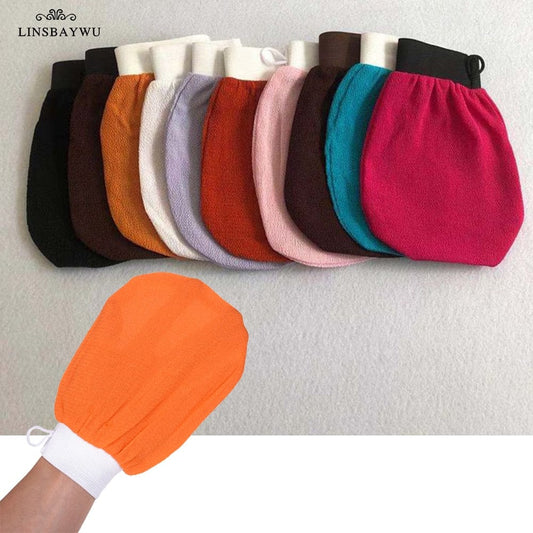 Moroccan Hammam Bath Scrub Glove Exfoliating Body Facial Tan Massage Glove Exfoliator Glove Random Color Bath Shower Wash Hot