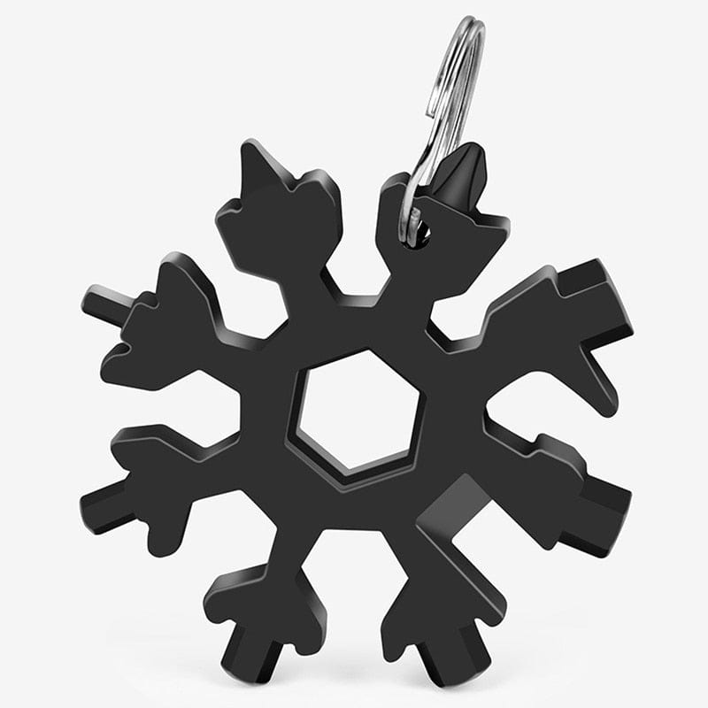 18 In 1 Snowflake Snow Wrench Tool Spanner Hex Wrench Multifunction Camping Outdoor Survive Tools Bottle Opener Screwdriver