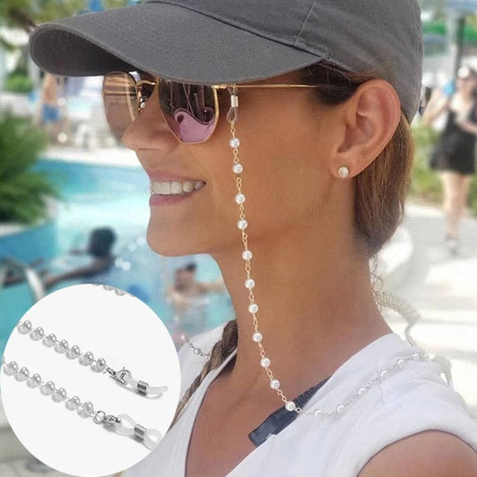 Glasses Chain for Women Pearl Bead Lanyard Fashion Glasses Strap Sunglasses Chain Cords Casual Glasses Accessories