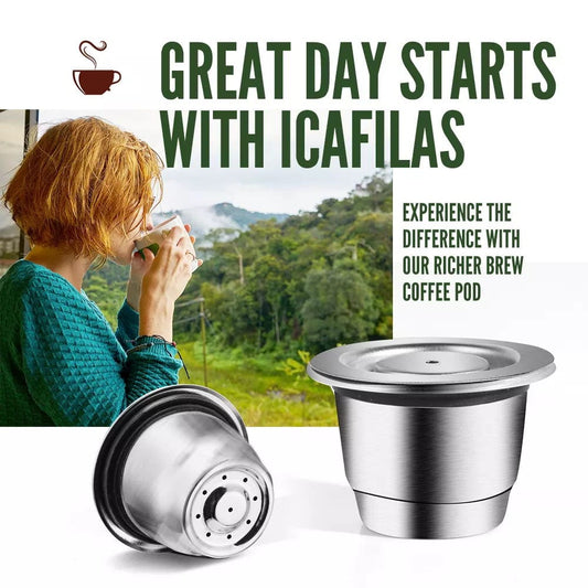 ICafilas Stainless Steel Refillable Reusable For Nespresso Coffee Capsule Cafeteira Filter for Essenza Mini & Citi - Wowza