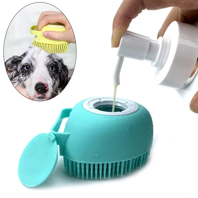 Bathroom Puppy Big Dog Cat Bath Massage Gloves Brush Soft Safety Silicone Pet Accessories for Dogs Cats Tools Mascotas Products - Wowza