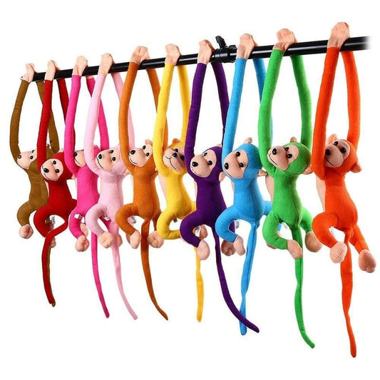 New Color Long Arm Monkey Plush Stuffed Doll Kids Cute Animal Plush Toys Creative Curtain Doll Hanging Monkey Decorative Gifts