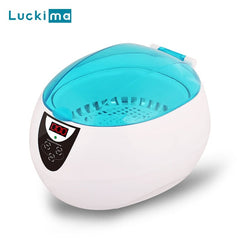 750ML Home Ultrasonic Cleaner Proffesional Jewelry Cleaners 5 Timers Glasses Watches Denture Keys Razor Brush Cleaning Machine