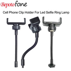 Flexible Hose Arm Cell Phone Clip Holder For Led Selfie Ring Lamp Replacement Kit 360 Degree Mount Mobile Phone Holder Clamp