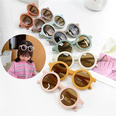 2023 New Fashion Children's Sunglasses Infant's Retro Solid Color Ultraviolet-proof Round Convenience Glasses Eyeglass For Kids