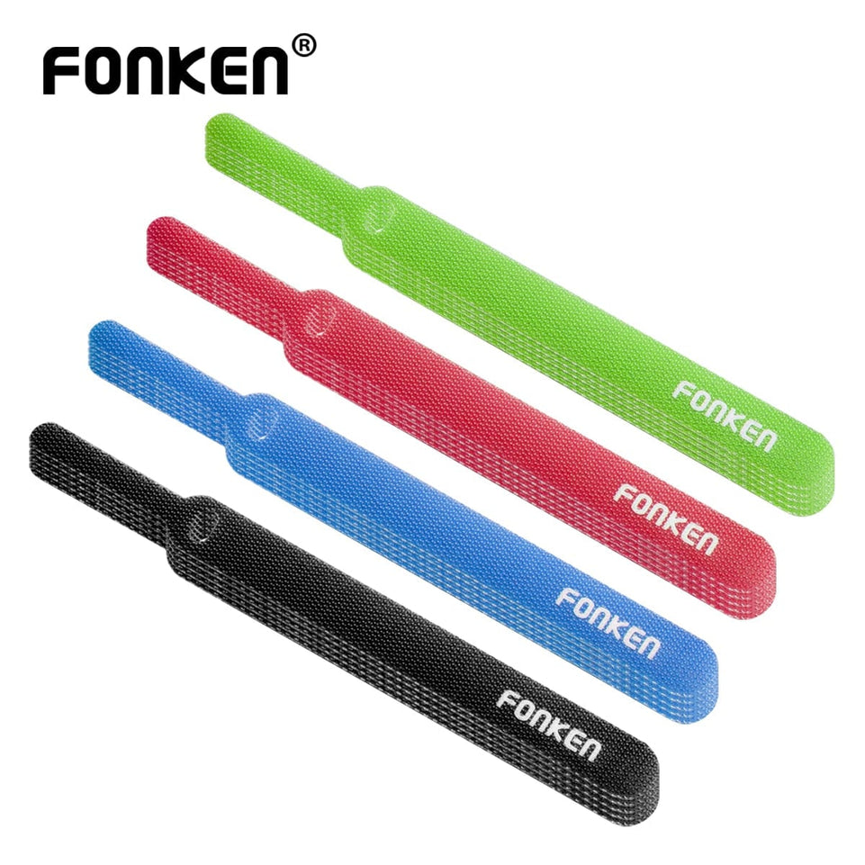 20Pcs FONKEN USB Cable Winder Organizer Home Harness Finishing Fixed Cables Computer Power Wire Tie Cable Management Earphone