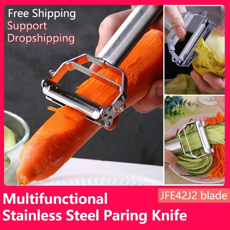 Stainless Steel Multi-function Vegetable Peeler Cucumber Carrot Fruit Cutter Julienne Peeler Potato Carrot Grater Kitchen Set - Wowza