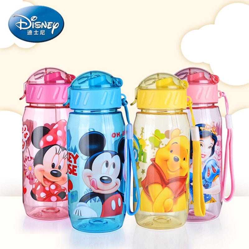 Disney  Mickey Mouse  Cartoon cups With straw kids snow White Captain America Sport Bottles girls Princess Sophia Feeding  cups