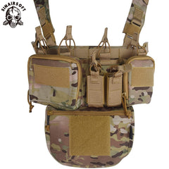 SINAIRSOFT CS Match Wargame TCM Chest Rig Airsoft Tactical Vest Military Gear Pack Magazine Pouch Holster Molle 500D Nylon Swat