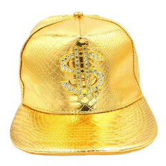 Doitbest Metal Golden dollar style men's Baseball Cap hip-hop cap leather Adjustable Snapback Hats for men and women