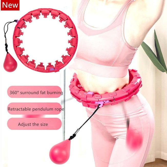 2023 New Sport Hoops Yoga Fitness Home Fitness Hoop  Adjustable Not Drop Waist Training Ring Belly Trainer Abdominal Weight loss