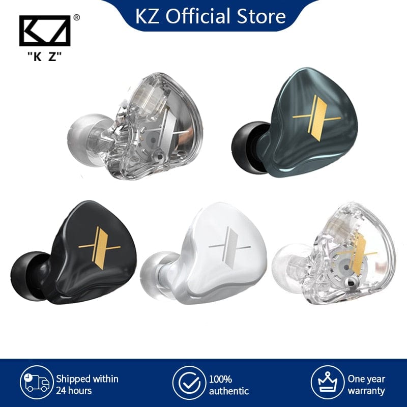 KZ EDX Earphones 1 Dynamic HIFI Bass Earbuds In Ear Monitor Headphones Sport Noise Cancelling Headset