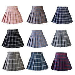 Harajuku 0Women Pleat Skirt 0Preppy Style Plaid 0Mini Cute Japanese School Uniforms Ladies Jupe Kawaii