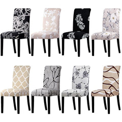 Printed Stretch Chair Cover Big Elastic Seat Chair Covers Office Chair Slipcovers Restaurant Banquet Hotel Home Decoration