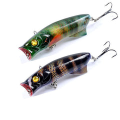 1pc Floathing Lure Topwater 3D Printed Popper Fishing Lure 7.8cm 11.5g Hard Bait Plastic Fishing Tackle Crankbait 7 Colors