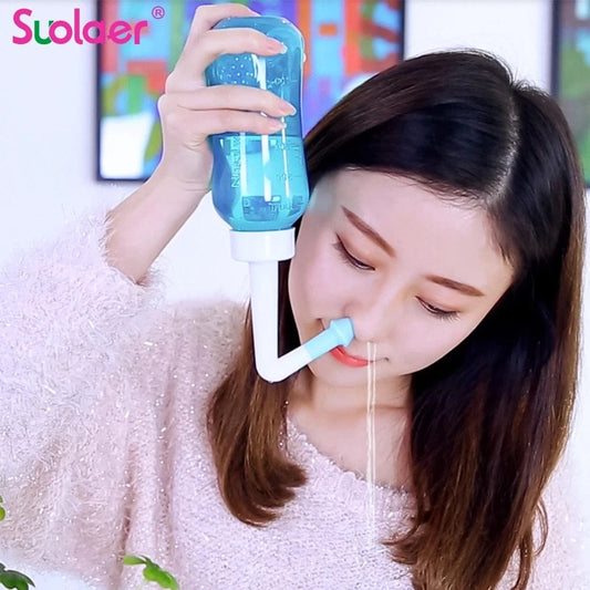 Adults Children Nasal Wash Cleaner Sinusite Nose Protector Cleans Moistens Child Adult Avoid Allergic Rhinitis Neti Pot 500ML