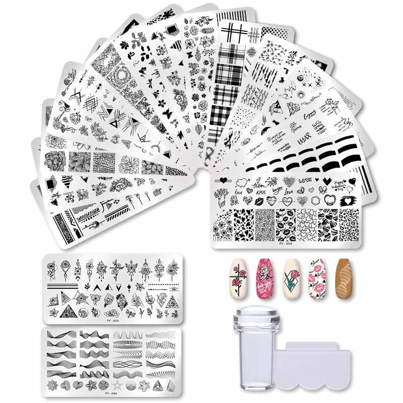 PICT YOU 12*6cm Nail Art Templates Stamping Plate Design Flower Animal Glass Temperature Lace Stamp Templates Plates Image