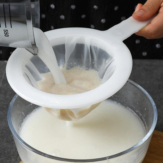 100/200/400 Mesh Kitchen Nut Milk Filter Ultra-fine Mesh Strainer Reusable Nylon Mesh Filter Spoon For Soy Milk Coffee Yogurt - Wowza