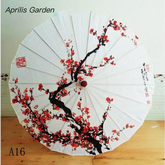 Silk Cloth Women Umbrella Japanese Cherry Blossoms Ancient Dance Umbrella Decorative Umbrella Chinese Style Oil Paper Umbrella